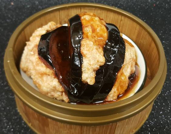 Stuffed Eggplant With Chicken In Oyster Sauce 酿茄子